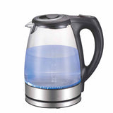 NNEDSZ 1.7L Electric Glass Kettle LED Blue Light 360 Automatic Cordless Water Boiling Jug