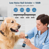 NNEDSZ Pet Nail Grinder Dog Cat Electric Trimmer 2 Speed Rechargeable Claw Filer N10