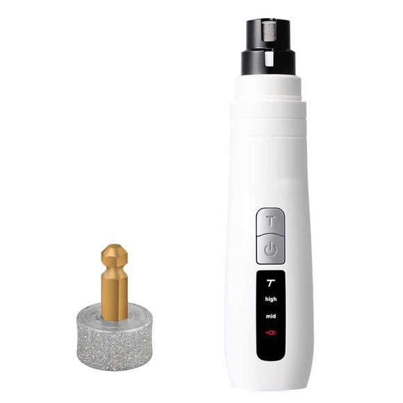 NNEDSZ Pet Nail Grinder Dog Cat Electric Trimmer Turbo USB Rechargeable Claw Filer N9