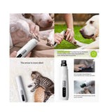 NNEDSZ Pet Nail Grinder Dog Cat Electric Trimmer Turbo USB Rechargeable Claw Filer N9