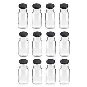 NNEDSZ 12x 750ml Flint Glass Jars + Twist Lids - Round Food Storage Preserving Jar