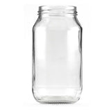 NNEDSZ 12x 750ml Flint Glass Jars + Twist Lids - Round Food Storage Preserving Jar