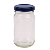 NNEDSZ 24x 375ml Flint Glass Jars + Twist Lids - Round Food Storage Preserving Jar