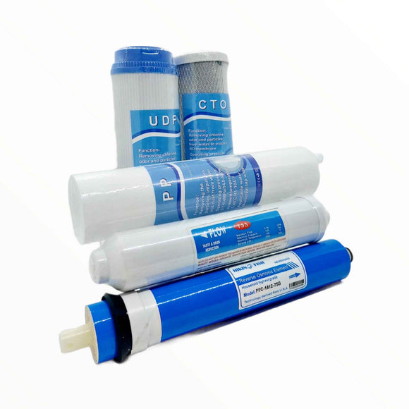 NNEDSZ 5 Stage RO Water Filter Cartridge Replacement Pack Reverse Osmosis Home System