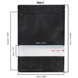 NNEDSZ 400 Resealable Mylar Stand Up Bags 29.5x22cm - Black Food Packaging Zip Pouch