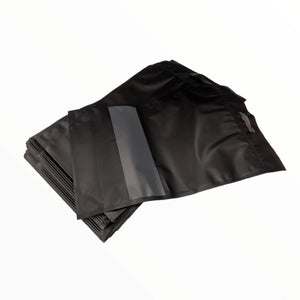 NNEDSZ 400 Resealable Black Stand Up Bags 53x32cm - Food Packaging Zip Pouch and Handle