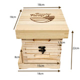 NNEDSZ Mini Beehive Box 2 Tier Timber Decor Art Apiarist Gift Jewellery Trinkets Storage