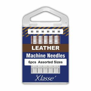 NNEDSZ Klasse 80/90 Leather Sewing Machine Needles Assorted Sizes 6 Pack Chisel Point