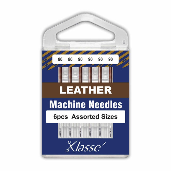 NNEDSZ Klasse 80/90 Leather Sewing Machine Needles Assorted Sizes 6 Pack Chisel Point