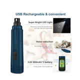 NNEDSZ LED Light Pet Nail Grinder Dog Cat Electric Trimmer 2 Speed Rechargeable Filer