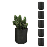 NNEDSZ 6 Pck 1 Gallon Fabric Flower Pots 3.8L Garden Planter Bags Black Felt Root Pouch