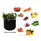 NNEDSZ 6 Pck 5 Gallon Fabric Flower Pots 19L Garden Planter Bags Black Felt Root Pouch