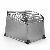 NNEDSZ Aluminium Dog Travel Crate 63x68x88cm - Large Pet Car Transport Cage  Kennel Box