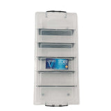 NNEDSZ Under Bed 6 Compartment Storer with Wheels 27L Container Tub Storage Unit
