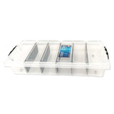 NNEDSZ Under Bed 6 Compartment Storer with Wheels 27L Container Tub Storage Unit