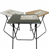 NNEDSZ Metal MDF Folding Table Foldable Laptop PC Collapsible Study Desk 48cm x 38cm