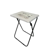 NNEDSZ Metal MDF Folding Table Foldable Laptop PC Collapsible Study Desk 48cm x 38cm