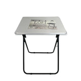 NNEDSZ Metal MDF Folding Table Foldable Laptop PC Collapsible Study Desk 48cm x 38cm