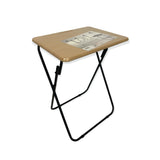 NNEDSZ Metal MDF Folding Table Foldable Laptop PC Collapsible Study Desk 48cm x 38cm