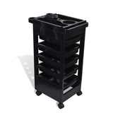 NNEDSZ 6 Tier Hairdressing Trolley Black 82x49x32cm Salon Hair Colouring Rolling Cart
