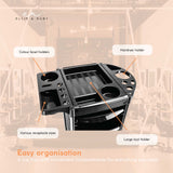 NNEDSZ 5 Drawer Hairdressing Trolley Black 90x30x36cm Hair Salon Beauty Rolling Cart