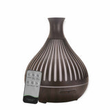 NNEDSZ Essential Oil Aroma Diffuser - 400ml Remote Dark Wood Ultrasonic Mist Humidifier