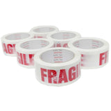 NNEDSZ 1x Fragile Packing Tape 48mmx75m - Long Rolls Red White Packaging Adhesive Label
