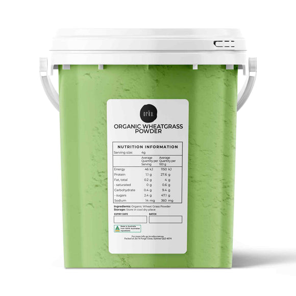 NNEDSZ 400g Organic Wheatgrass Powder Tub Bucket Superfood Wheat Grass Leaf Supplement