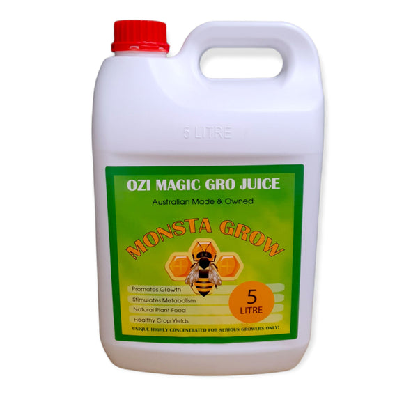 NNEDSZ 5L Monsta Grow Juice - Organic Structural + Foliar Growth Nutrient - Ozi Magic