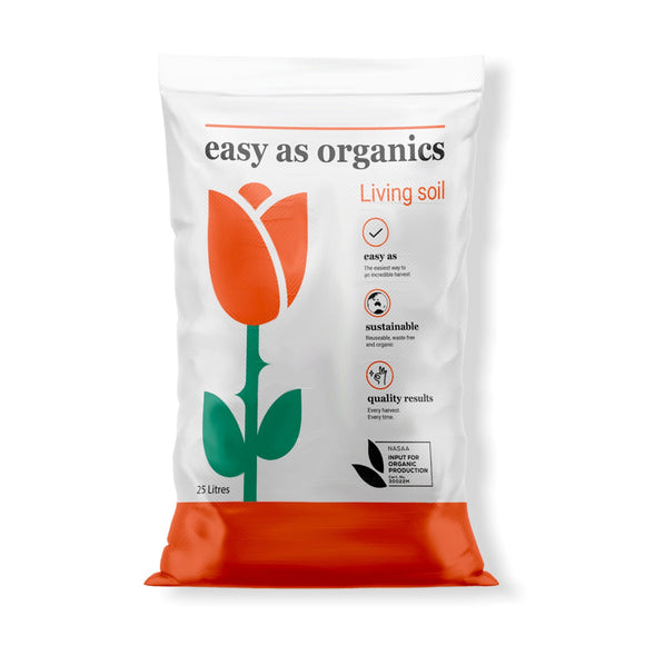 NNEDSZ 25L Living Soil - Water Only Base Plant Grow Nutrient Substrate - Easy As Organics