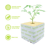 NNEDSZ 75x75x65mm Stonewool 8pk - Planting Propagation Growing Assist Block Nutrifield