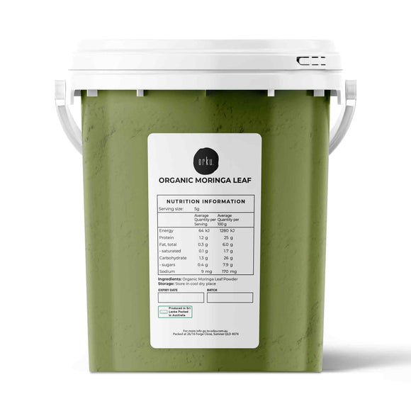 NNEDSZ 400g Organic Moringa Leaf Powder Tub Bucket -  Supplement Moringa Drumstick Leaf