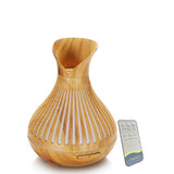 NNEDSZ Essential Oil Aroma Diffuser and Remote - 500ml Tulip Top Wood Mist Humidifier