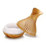 NNEDSZ Essential Oil Aroma Diffuser and Remote - 500ml Tulip Top Wood Mist Humidifier