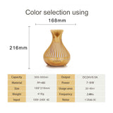 NNEDSZ Essential Oil Aroma Diffuser and Remote - 500ml Tulip Top Wood Mist Humidifier