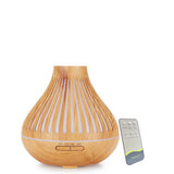 NNEDSZ Essential Oil Aroma Diffuser and Remote - 500ml Flat Top Wood Mist Humidifier