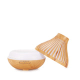 NNEDSZ Essential Oil Aroma Diffuser and Remote - 500ml Flat Top Wood Mist Humidifier