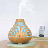 NNEDSZ Essential Oil Aroma Diffuser and Remote - 500ml Flat Top Wood Mist Humidifier