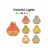 NNEDSZ Essential Oil Aroma Diffuser and Remote - 500ml Flat Top Wood Mist Humidifier