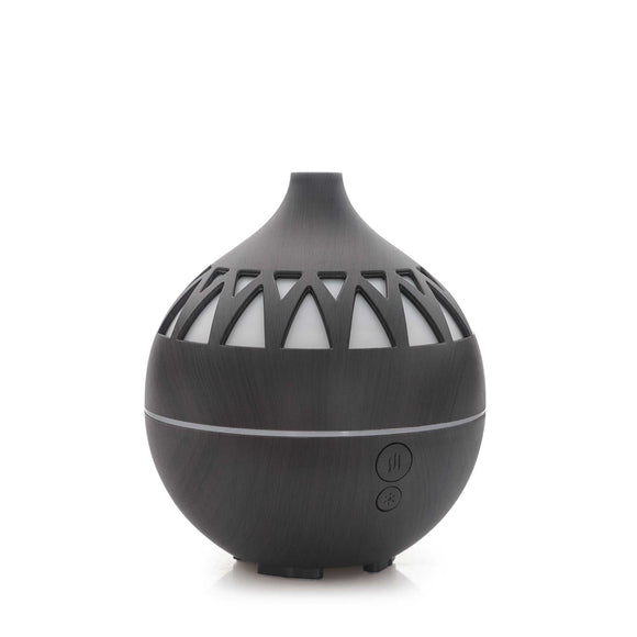 NNEDSZ Essential Oil Aroma Diffuser - 180ml USB LED Dark Wood Mist Humidifier