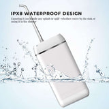 NNEDSZ Teeth Water Flosser Rechargeable Cordless Cleaner - Travel Oral Irrigator White