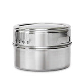 NNEDSZ 9 Magnetic Spice Jar Tins and Steel Rack - 150g Seasoning Storage Containers