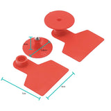 NNEDSZ 100x Cattle Ear Tags Set - 6x7cm Medium Red Blank Cow Pig Sheep Livestock Label