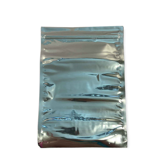 NNEDSZ 100x Resealable Aluminium Pouches 13x20cm - Windowed Zip Close Food Storage Bag