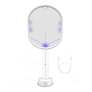 NNEDSZ 2 in 1 Rechargeable Mosquito Swatter - Electronic Fly Insect Bug Zapper Racket