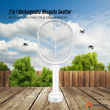 NNEDSZ 2 in 1 Rechargeable Mosquito Swatter - Electronic Fly Insect Bug Zapper Racket
