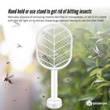 NNEDSZ 2 in 1 Rechargeable Mosquito Swatter - Electronic Fly Insect Bug Zapper Racket