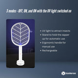 NNEDSZ 2 in 1 Rechargeable Mosquito Swatter - Electronic Fly Insect Bug Zapper Racket