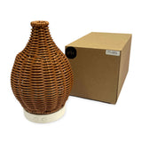 NNEDSZ Essential Oil Aroma Diffuser and Remote - 100ml Rattan Woven Mist Humidifier