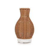NNEDSZ Essential Oil Aroma Diffuser and Remote - 100ml Rattan Vase Mist Humidifier